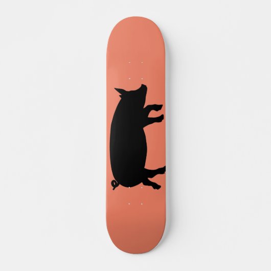 Pig Silhouette Persoonlijk Skateboard (Voorkant)