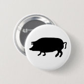 Pig Silhouette Ronde Button 5,7 Cm (Voorkant /achterkant)