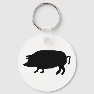 Pig Silhouette Sleutelhanger