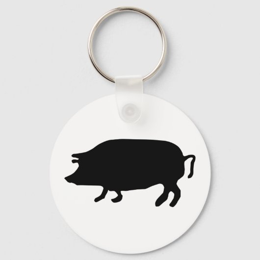 Pig Silhouette Sleutelhanger (Voorkant)