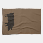 Pig Silhouette Theedoek (Horizontaal)