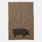 Pig Silhouette Theedoek (Verticaal)