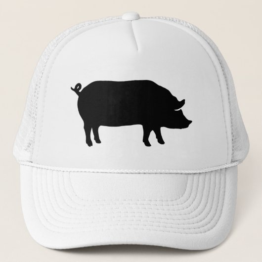 Pig Silhouette Trucker Pet (Voorkant)