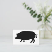 Pig Silhouette Visitekaartje (Staand voorkant)