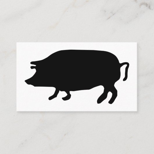 Pig Silhouette Visitekaartje (Voorkant)