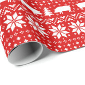 Pig Silhouettes kerstfeestdag Cadeaupapier (Rol Hoek)