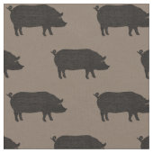 Pig Silhouettes Patterned Stof (Close Up)