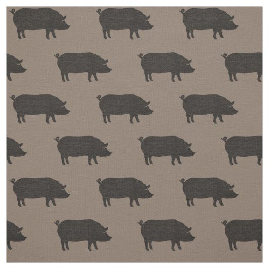 Pig Silhouettes Patterned Stof (Swatch)