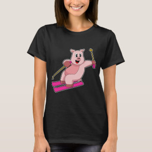Pig Skier Ski T-shirt