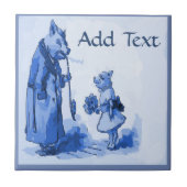 Pig Smokes Tile, Dutch Kijk, personaliseer Tegeltje (Voorkant)