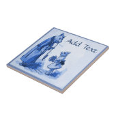 Pig Smokes Tile, Dutch Kijk, personaliseer Tegeltje (Zijkant)