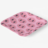 Pig Snout Verjaardagsfeestje Roze Grappig Papieren Bordje (Gebogen)