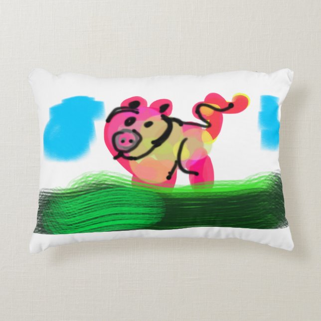 Pig spring  accent kussen (Voorkant)