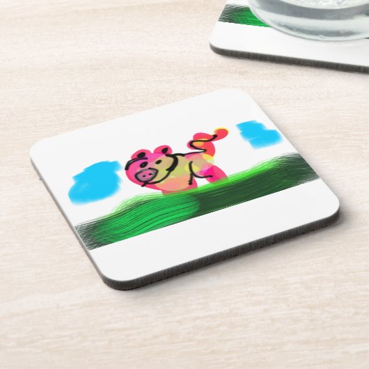 Pig spring  bier onderzetter (Linkerzijde)