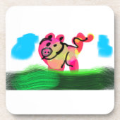 Pig spring  bier onderzetter (Voorkant)