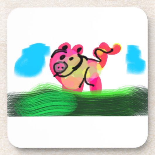 Pig spring bier onderzetter (Voorkant)