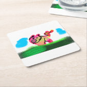 Pig spring  kartonnen onderzetters (Schuin)