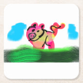 Pig spring  kartonnen onderzetters (Voorkant)