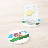 Pig spring  zandsteen onderzetter (Zijkant)