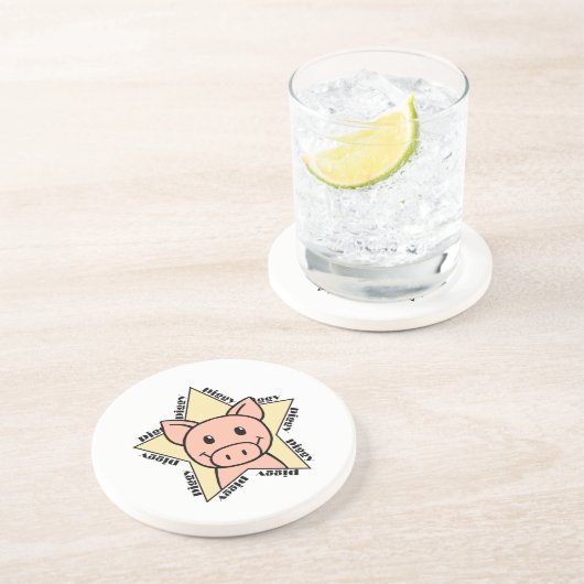 Pig Star Zandsteen Onderzetter (Zijkant)