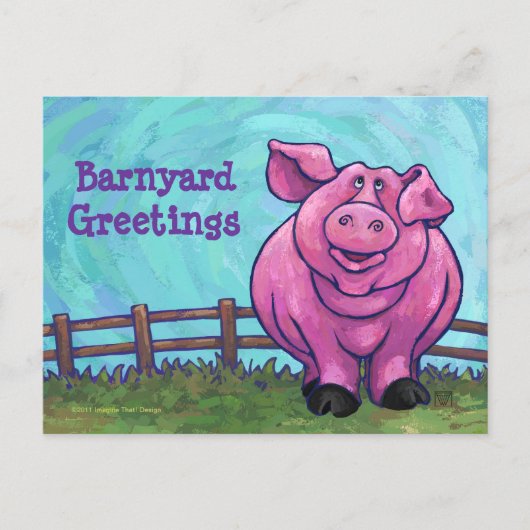 Pig Stationery Briefkaart (Voorkant)