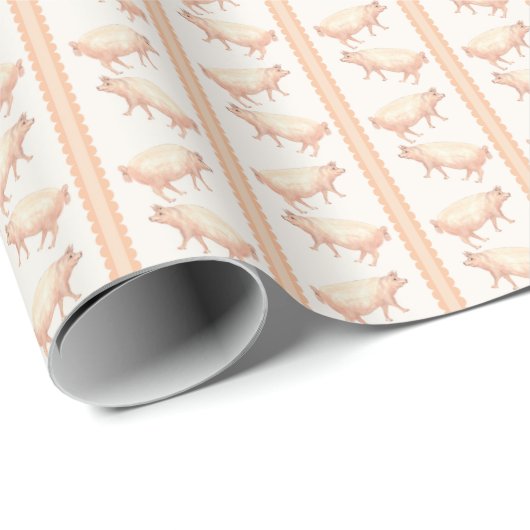Pig Stripes  Cadeaupapier (Rol Hoek)