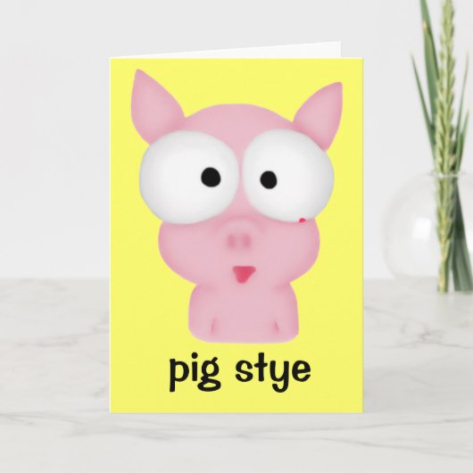 Pig Stye-Wenskaart Kaart (Voorkant)