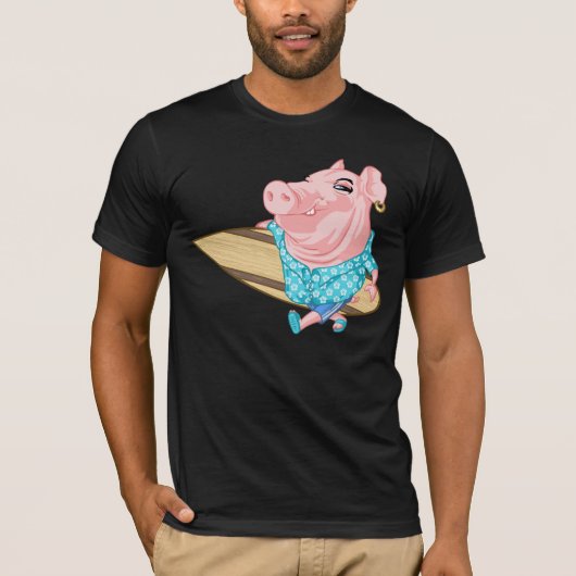 Pig Surfer T-shirt (Voorkant)