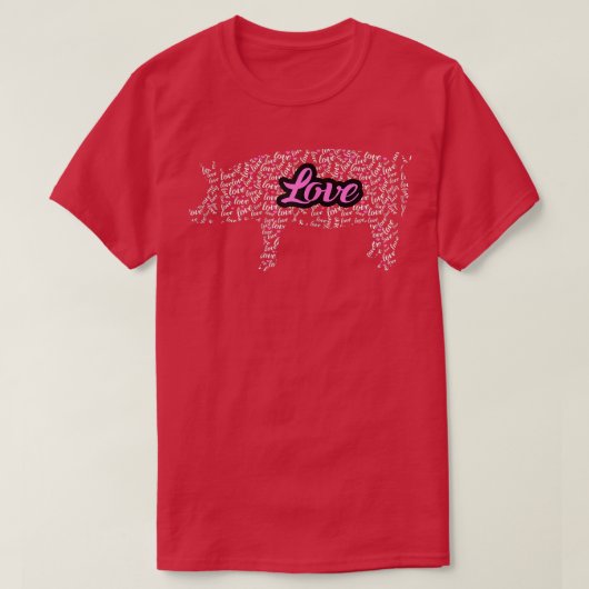 Pig T design for Pig lovers gift T-shirt (Design voorkant)