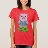 Pig Teacher Book T-shirt (Voorkant)