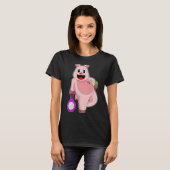 Pig Tennis racket Sport T-shirt (Voorkant volledig)