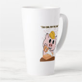 Pig the Carpenter citaat Latte Mok (Rechterhoek)