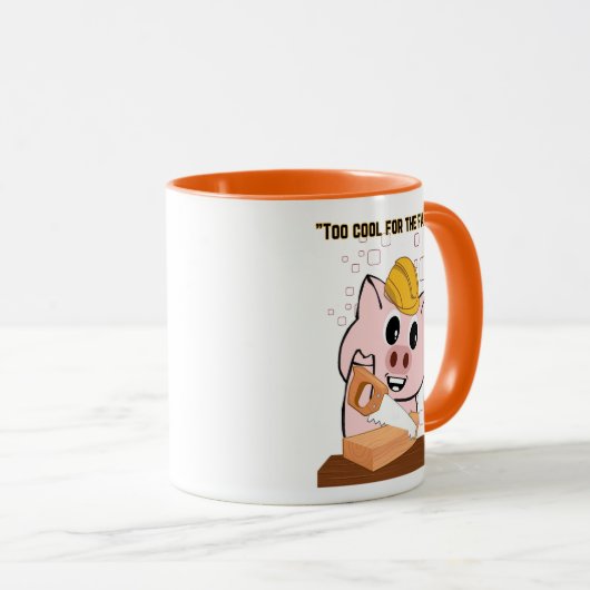 Pig the Carpenter citaat Mok (Voorkant rechts)