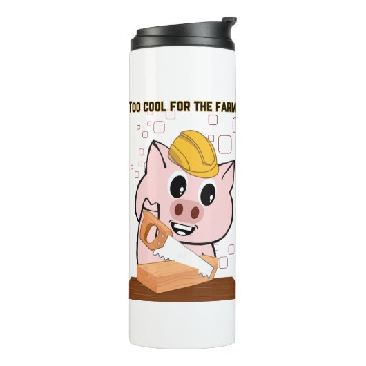 Pig the Carpenter citaat Thermosbeker (Gedraaid links)