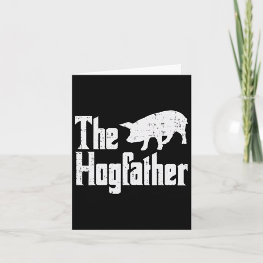 Pig The Hogfather Funny Hog Dad Vaderdag Parodie Kaart (Voorkant)