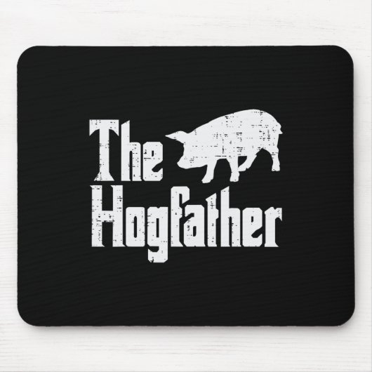 Pig The Hogfather Funny Hog Dad Vaderdag Parodie Muismat (Voorkant)