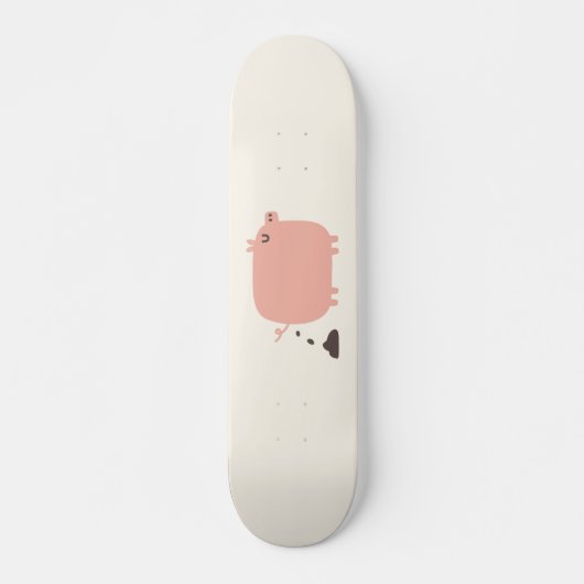 Pig Toilet Time Persoonlijk Skateboard (Voorkant)