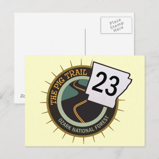 Pig Trail Highway 23 Arkansas Motorcycle Road Briefkaart (Voorkant / Achterkant)