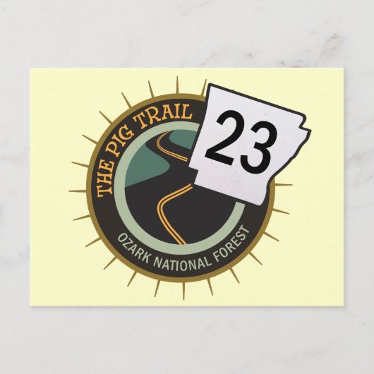 Pig Trail Highway 23 Arkansas Motorcycle Road Briefkaart (Voorkant)