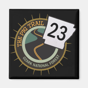 Pig Trail Highway 23 Arkansas Motorcycle Road Magneet