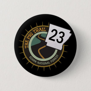 Pig Trail Highway 23 Arkansas Motorcycle Road Ronde Button 5,7 Cm