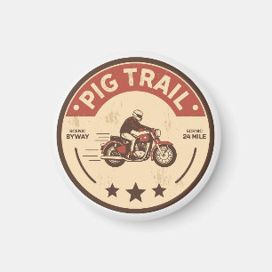 Pig Trail Scenic Byway Arkansas motorfiets geschen Magneet