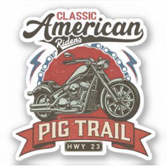 Pig Trail Scenic Byway Arkansas motorfiets geschen Sticker