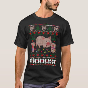 Pig Ugly kerstSweater Happy Holiday Boerderij Anim T-shirt
