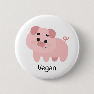 Pig Vegan Ronde Button 5,7 Cm