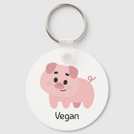 Pig Vegan Sleutelhanger (Voorkant)