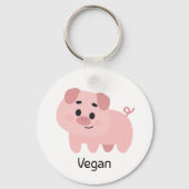 Pig Vegan Sleutelhanger (Achterkant)