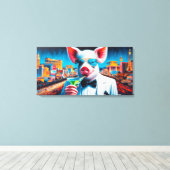 PIG-VEGAS NACHTLEVEN 2 CANVAS AFDRUK (Insitu (Houten vloer))