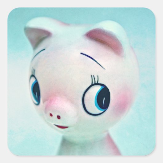 Pig Vierkante Sticker (Voorkant)
