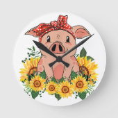 Pig-wandklok Art Home Decor PigLover Ronde Klok (Voorkant)